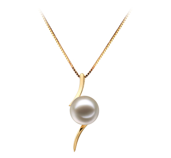 6-7mm AAAA Quality Freshwater Cultured Pearl Pendant in Lanella White