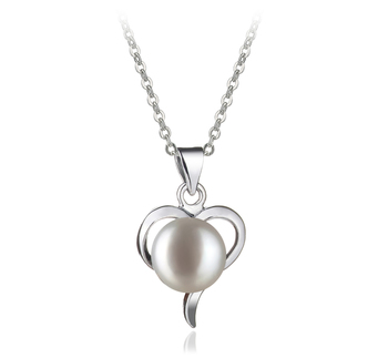 9-10mm AA Quality Freshwater Cultured Pearl Pendant in Leeza White