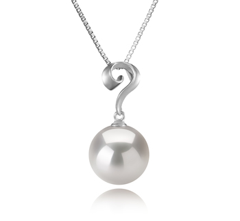 11-12mm AAAA Quality Freshwater - Edison Cultured Pearl Pendant in Lorna White