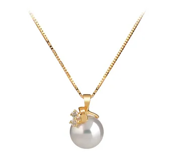 7-8mm AAA Quality Japanese Akoya Cultured Pearl Pendant in Luella White