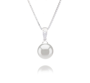 8-9mm AA Quality Japanese Akoya Cultured Pearl Pendant in Mosina White