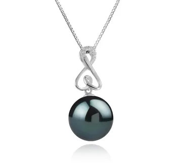 12-13mm AAA Quality Tahitian Cultured Pearl Pendant in Patsy Black 12-13mm AAA Quality Tahitian Cultured Pearl Pendant in Patsy Black