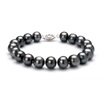 8.5-9mm AA Quality Freshwater Cultured Pearl Bracelet in Black