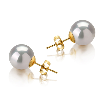 10-11mm AAA Quality South Sea Cultured Pearl Earring Pair in White 10-11mm AAA Quality South Sea Cultured Pearl Earring Pair in White