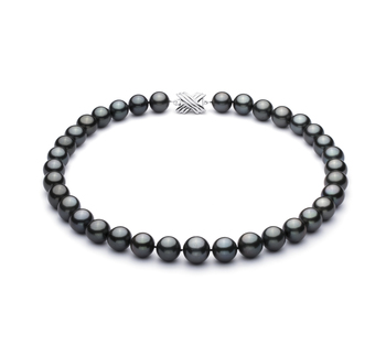 11-13.5mm AA+ Quality Tahitian Cultured Pearl Necklace in Black