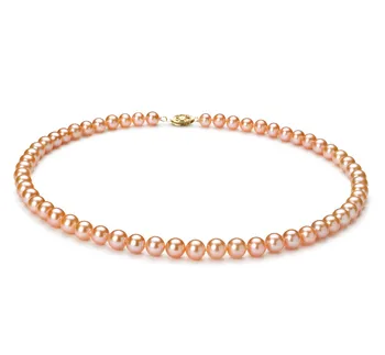 6-7mm AA Quality Freshwater Cultured Pearl Necklace in Pink 6-7mm AA Quality Freshwater Cultured Pearl Necklace in Pink