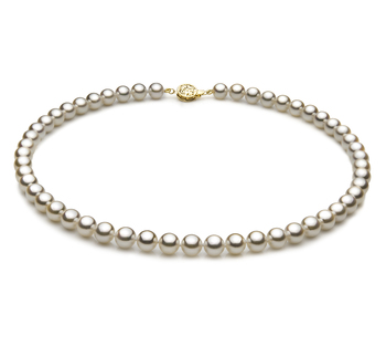 7-7.5mm AAA Quality Japanese Akoya Cultured Pearl Necklace in White