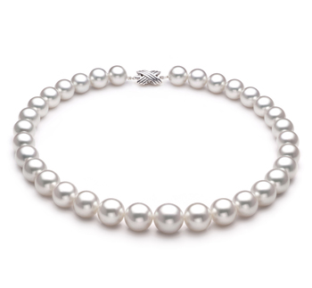12-15mm AAA Quality South Sea Cultured Pearl Necklace in White