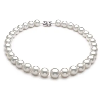 12-16mm AAA Quality South Sea Cultured Pearl Necklace in White