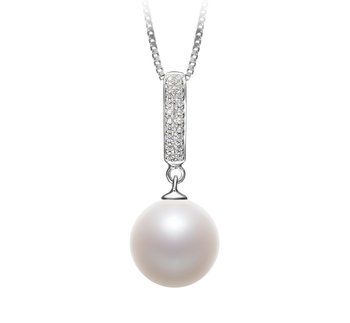 10-11mm AAAA Quality Freshwater Cultured Pearl Pendant in Talitha White