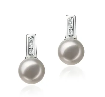 7-8mm AA Quality Japanese Akoya Cultured Pearl Earring Pair in Valery White 7-8mm AA Quality Japanese Akoya Cultured Pearl Earring Pair in Valery White