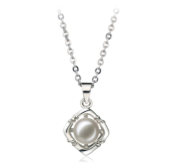 6-7mm AA Quality Freshwater Cultured Pearl Pendant in Vera White